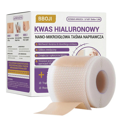 ✅Oficjalny sklep | BBOJI® kwas hialuronowy nano-mikroigłowa taśma naprawcza 🏥(leczenie starych i nowych blizn, redukcja blizn pooperacyjnych, rozstępów, bliznowców, trądziku, oparzeń, brodawek, zmian skórnych oraz żylaków)