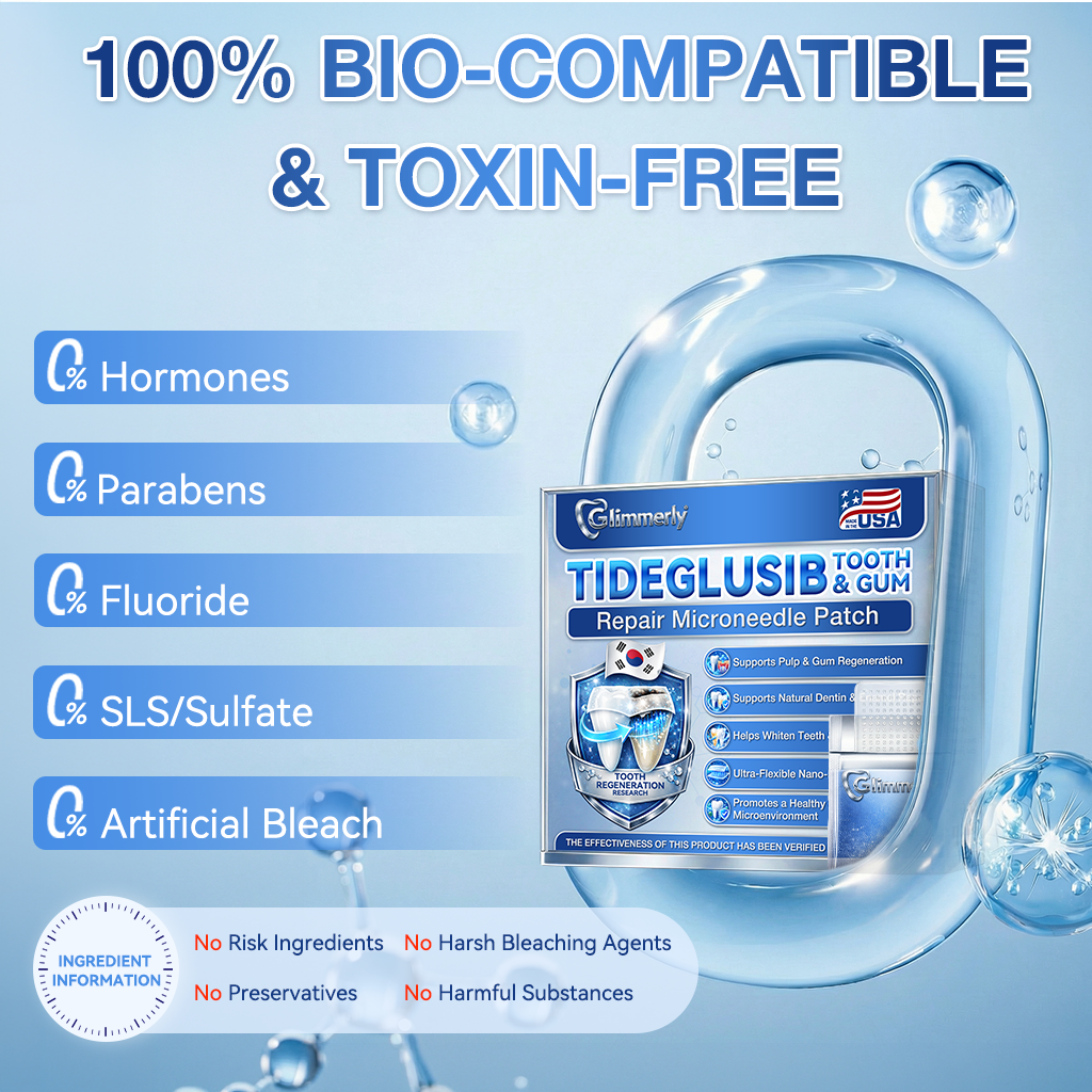 🦷𝐆𝐥𝐢𝐦𝐦𝐞𝐫𝐥𝐲® 🌼Tideglusib flaster s mikroiglama za popravak zubi i desni|Napredne trakice za aktivaciju matičnih stanica (obnavljaju caklinu i dentin, jačaju desni, uklanjaju kamenac i neugodne mirise, zaustavljaju osjetljivost zuba)) 3.0
