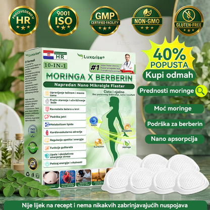 Codziennie raz, widoczne zmiany w ciągu 7 dni 🎠 𝑳𝒖𝒙𝒂𝒓𝒊𝒔𝒆® Moringa & Berberyna 10-w-1 Zaawansowana Nano Mikronakłuwająca Plastry 👩‍⚕️ Otyłość, Cukrzyca, Bezdech Senny i Problemy ze Stawami